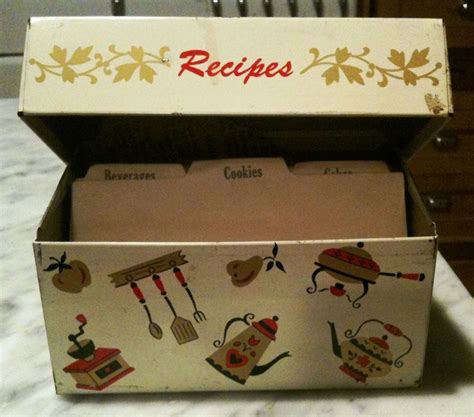 metal recipe box makover|how to make a recipe box.